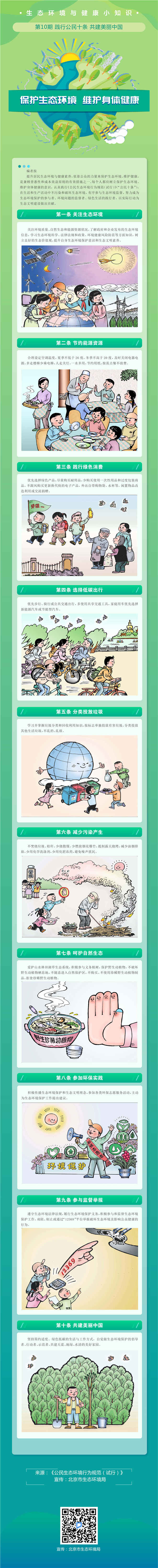 生態環境與健康小知識 | 第10期 踐行“公民十條” 共建美麗中國